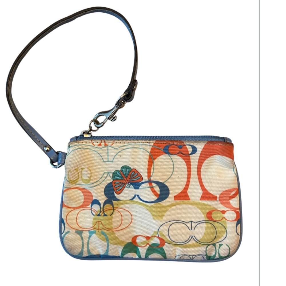 Y2K Coach Optic Signature Butterfly Zip Tote,cardholder, wristlet and med pouch - Picture 9 of 15